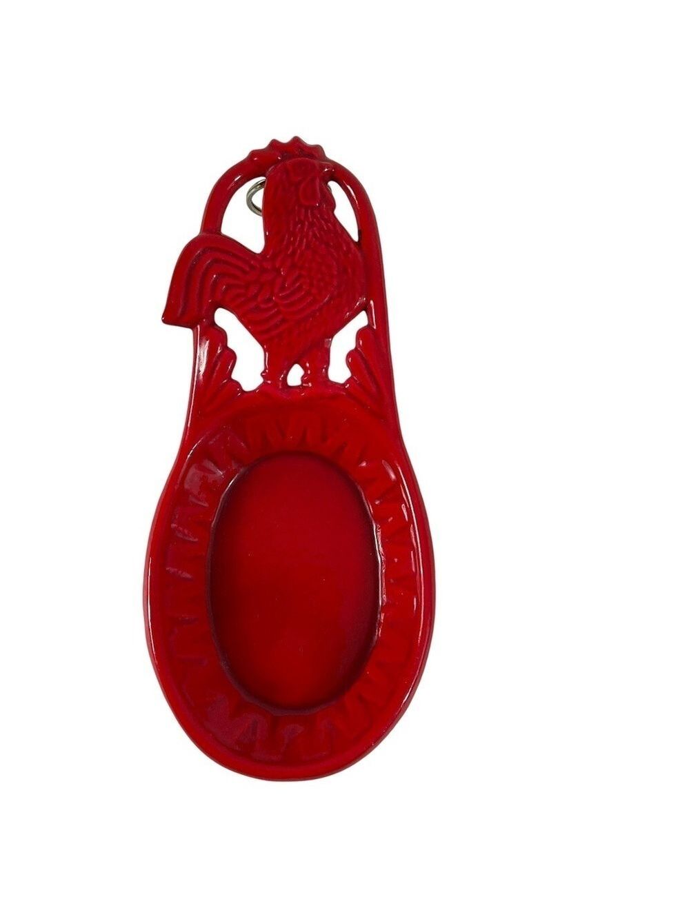 Home Basics Cast Iron Red Rooster Spoon Rest – Farmhouse Kitchen Decor 2011